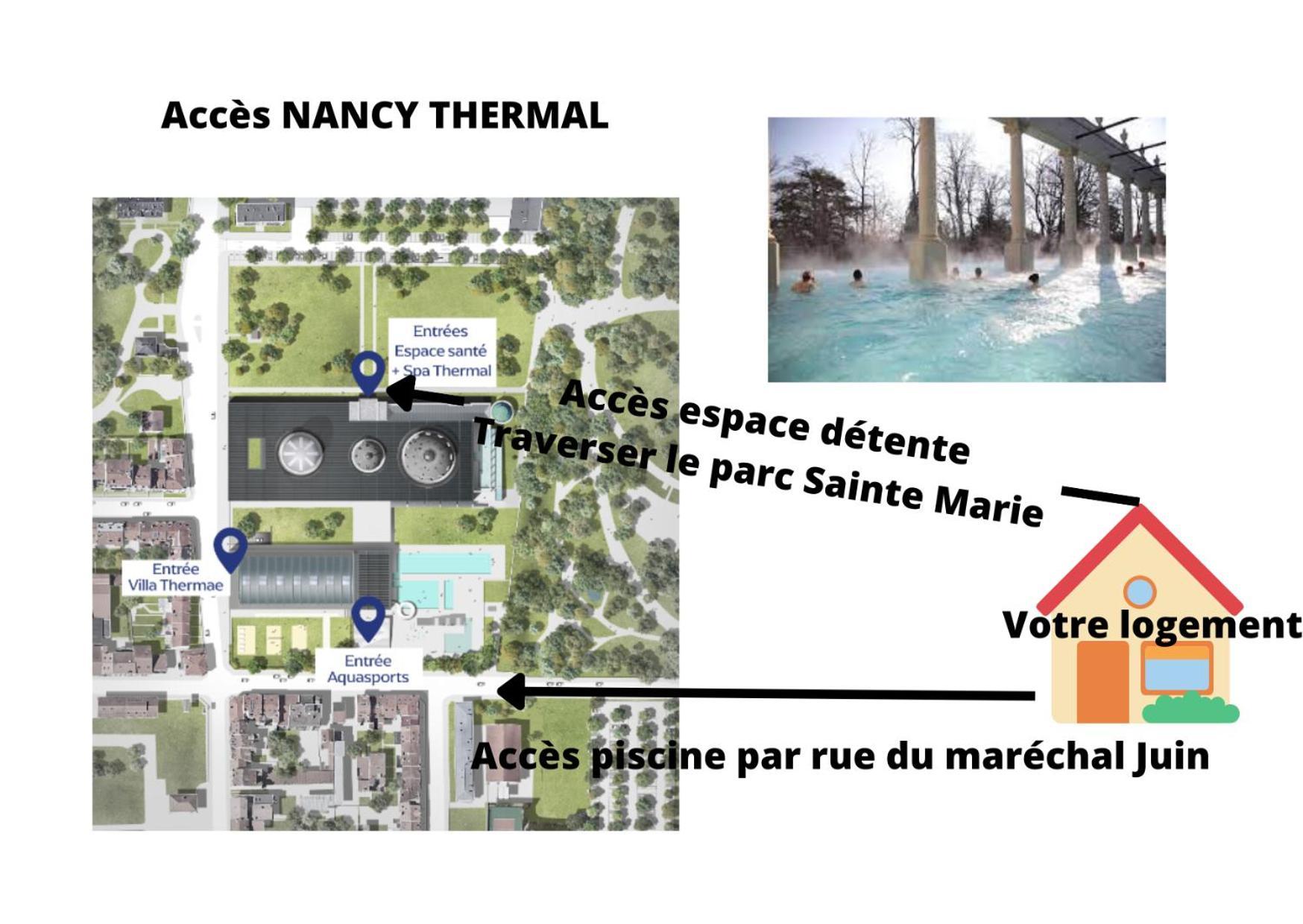 Nancy Thermal A 2 Min -Le 1909- 8 Pers- Parking Chez Julie Zewnętrze zdjęcie